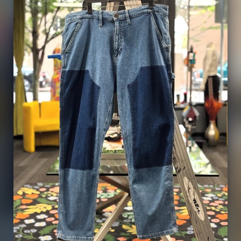 Sun + Stone Men's Two-Tone Blue Jeans
